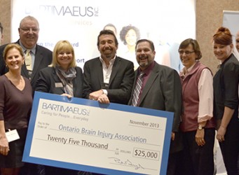 Bartimaeus Inc. donates $25,000 to Ontario Brain Injury Association